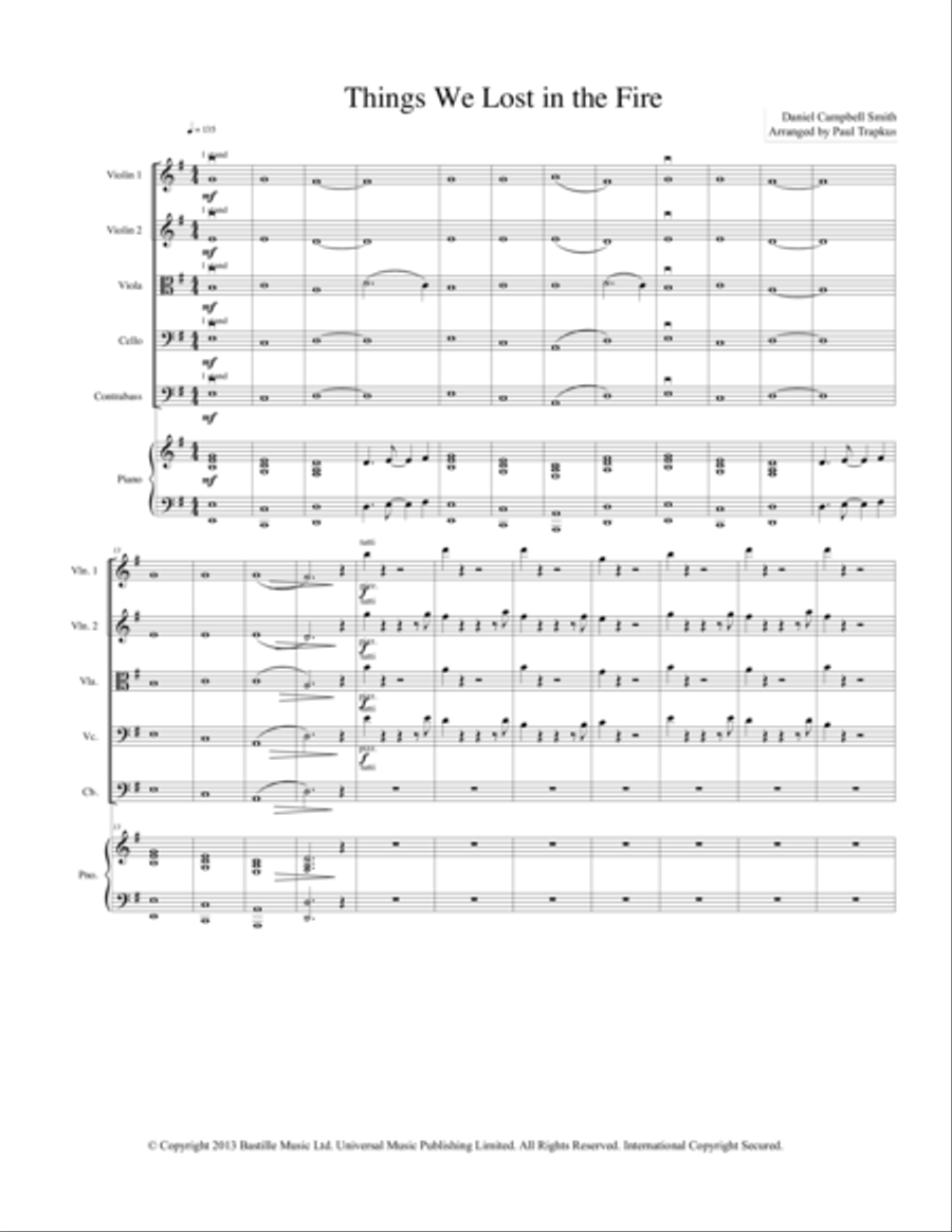 Things We Lost In The Fire String Orchestra scores gallery preview page 2