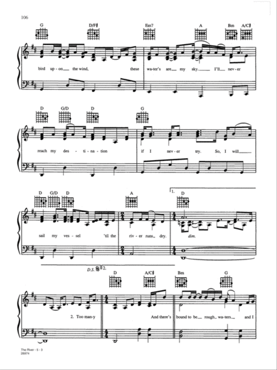 The River Piano, Vocal, Guitar scores gallery preview page 3