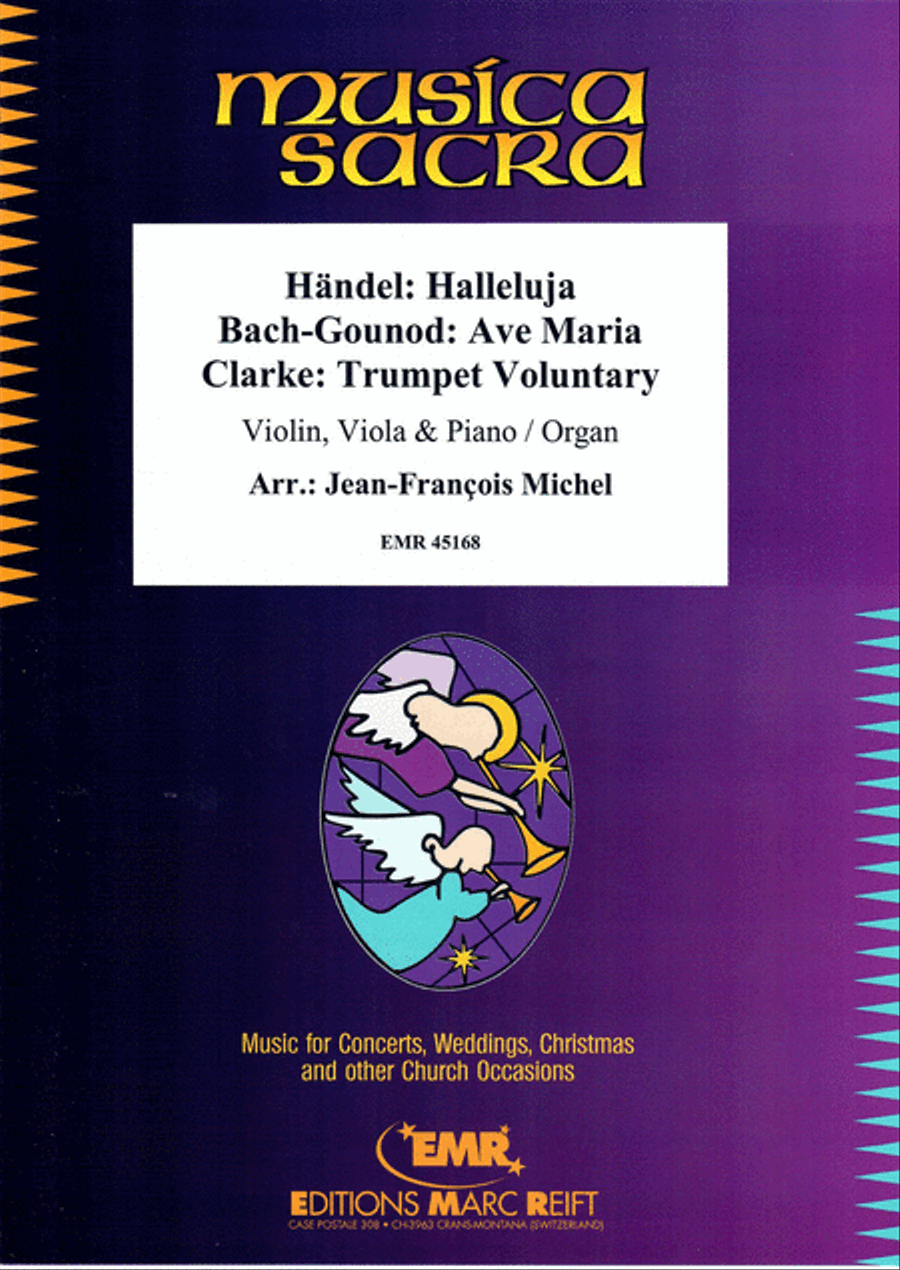 Halleluja (Handel) / Ave Maria (Bach-Gounod) / Trumpet Voluntary (Clarke) Viola scores gallery preview page 1