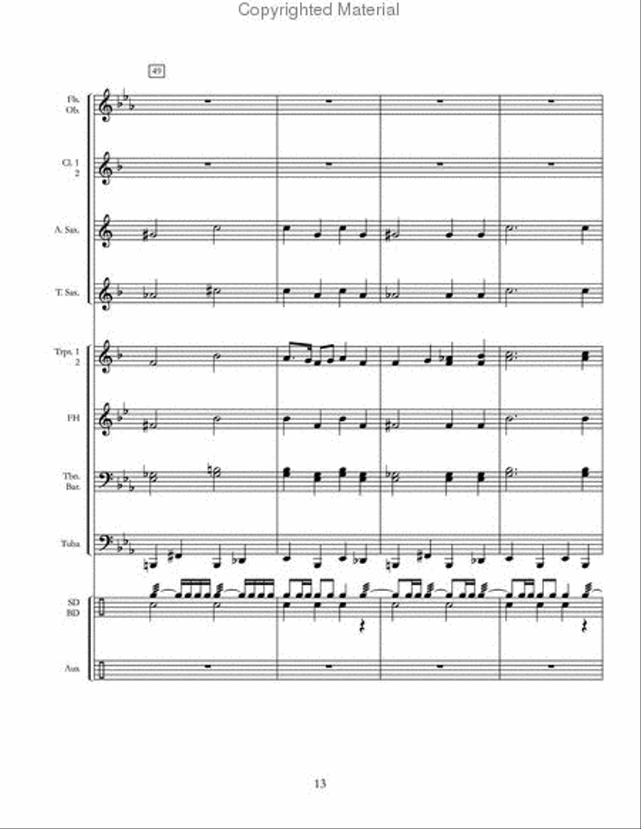 Military Parade Military Parade Concert Band scores gallery preview page 14