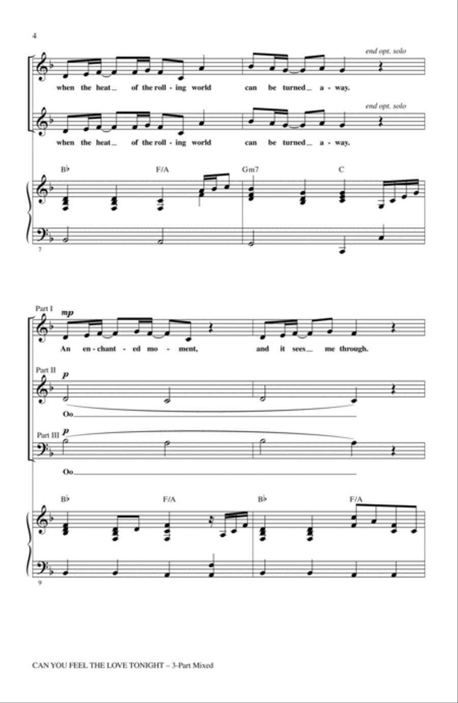 Can You Feel The Love Tonight (from The Lion King) (arr. Audrey Snyder) 3-Part scores gallery preview page 2