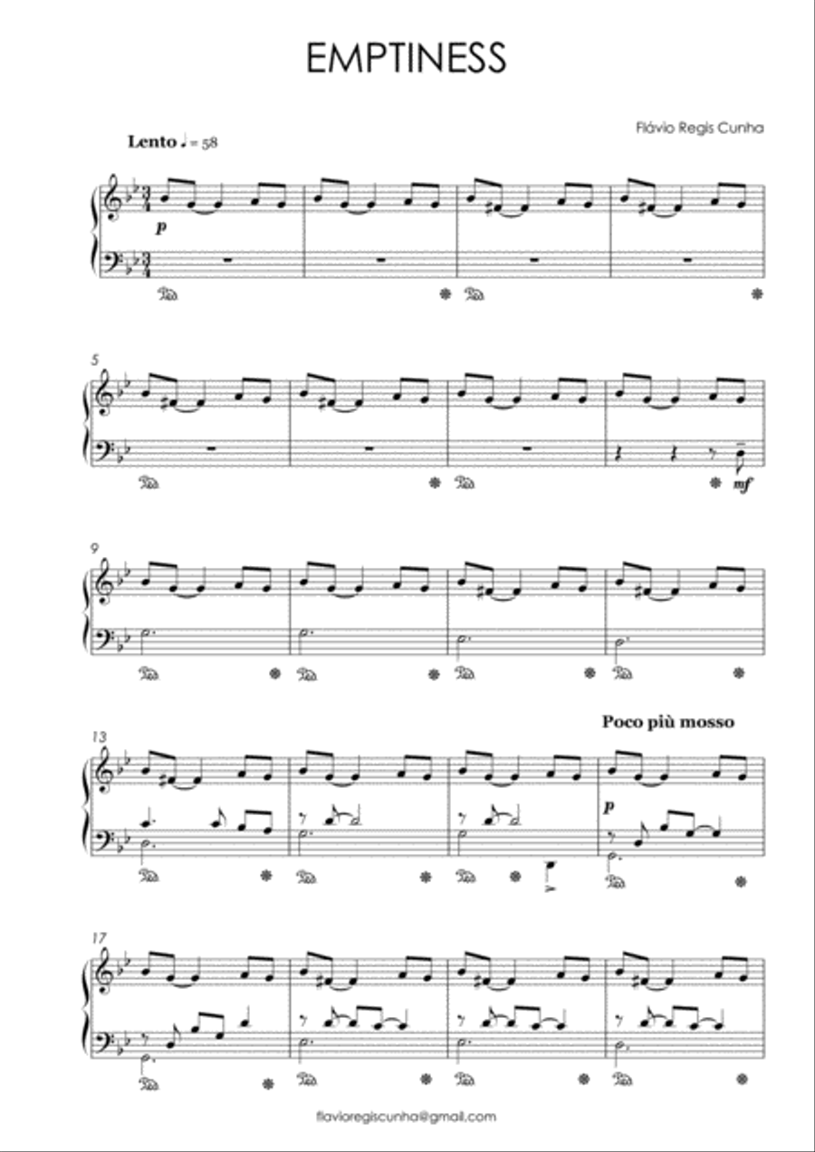 Emptiness Easy Piano scores gallery preview page 2
