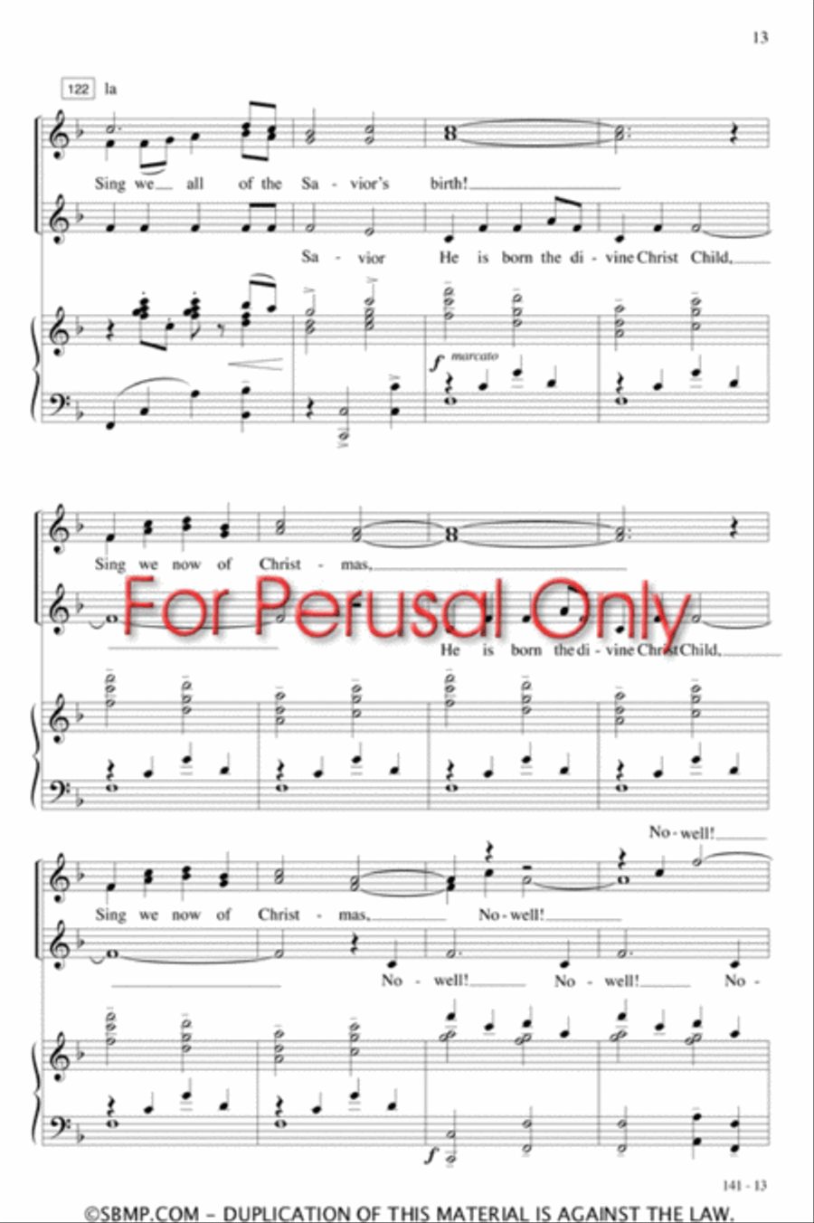 Sing We Now of Christmas - SSA Octavo SSA scores gallery preview page 13