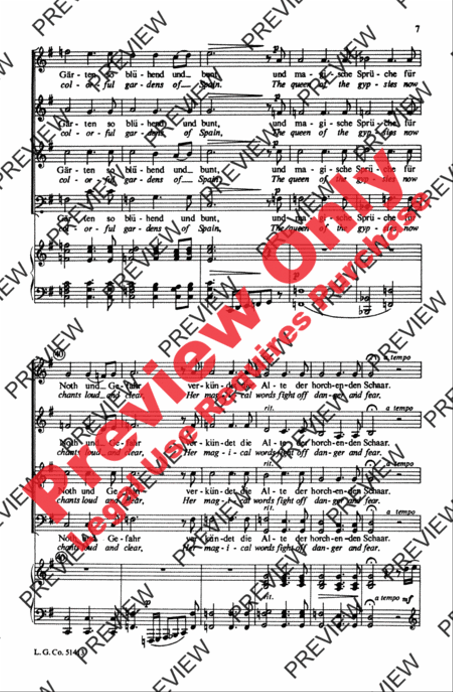 Zigeunerleben Choir scores gallery preview page 7