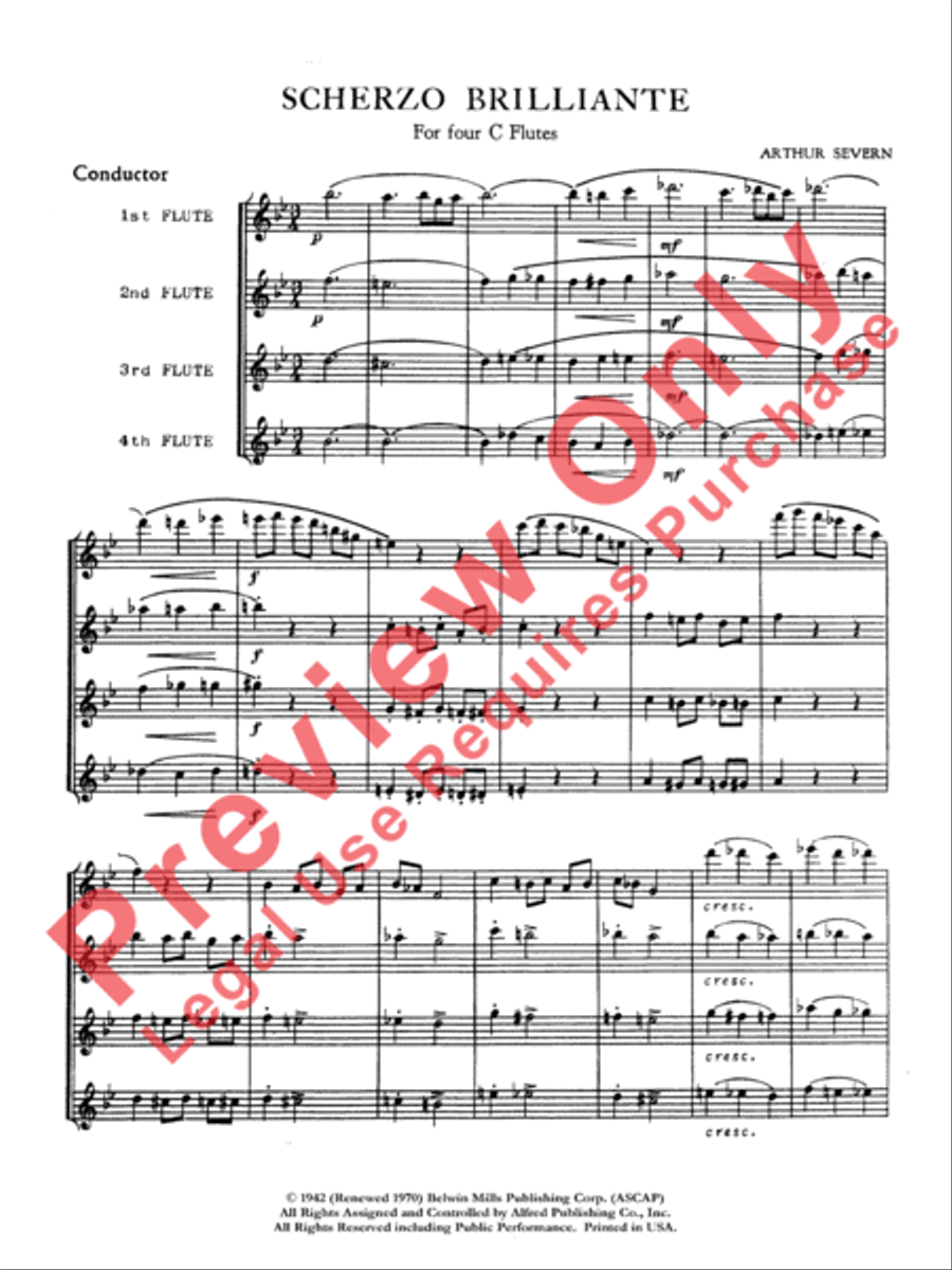 Scherzo Brilliante Flute Quartet scores gallery preview page 2
