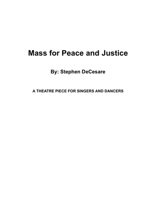 Book cover for Mass of Peace and Justice (SAB version) (Piano/Vocal score)
