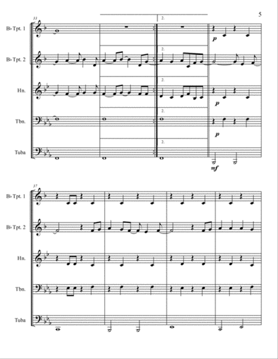Sunrise Brass Ensemble scores gallery preview page 6