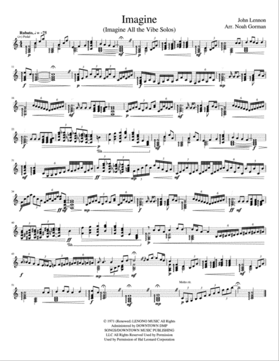 Imagine Vibraphone scores gallery preview page 1