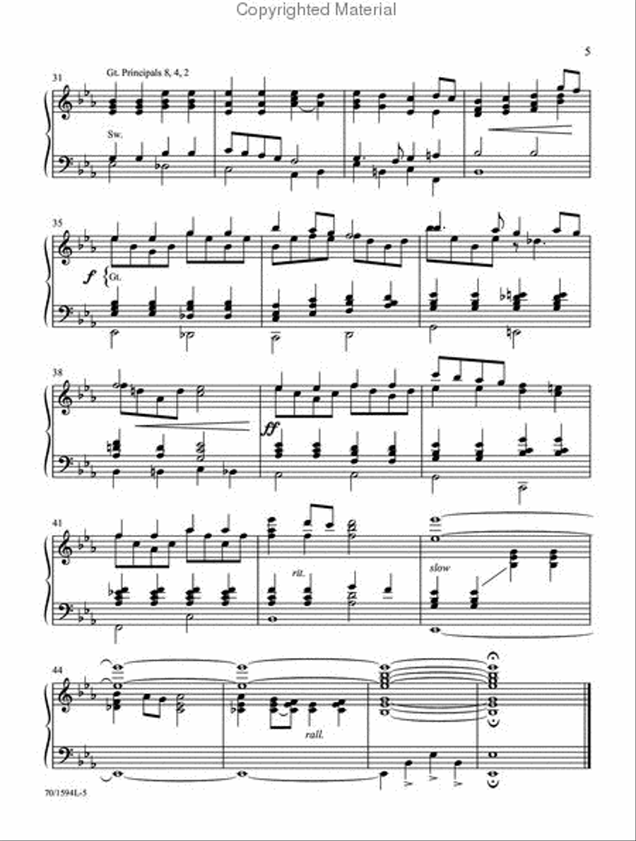 Alleluia! Alleluia! Organ Solo scores gallery preview page 4