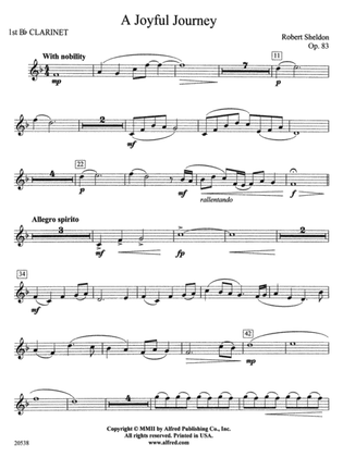 A Joyful Journey: 1st B-flat Clarinet