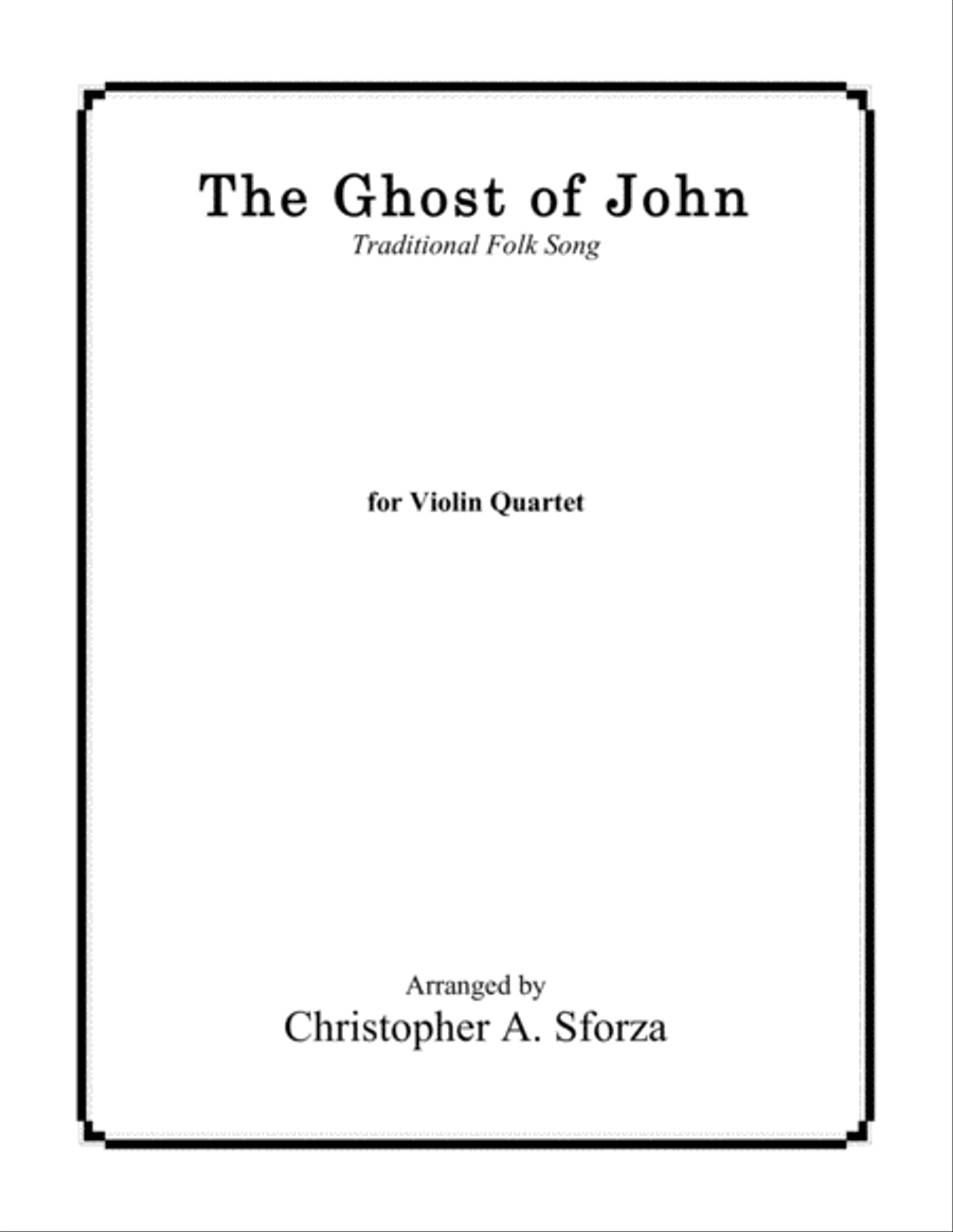 The Ghost of John, for violin quartet Violin Solo scores gallery preview page 1