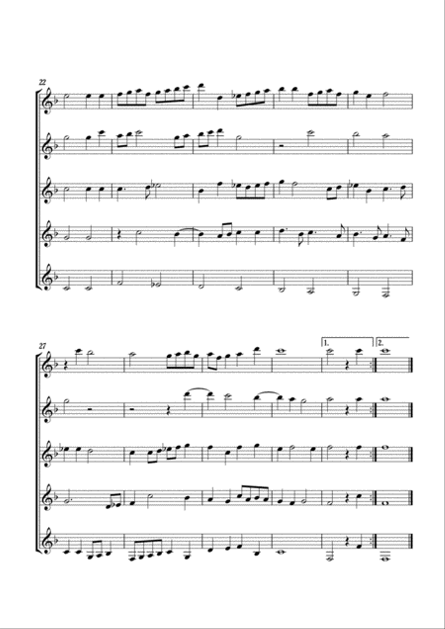 Shoot, False Love, I Care Not Guitar Ensemble scores gallery preview page 4