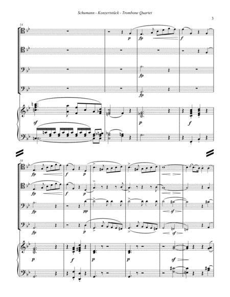 Concert Piece Opus 86 for Trombone Quartet & Piano