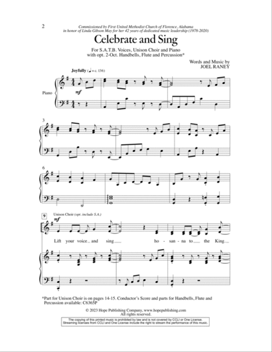 Celebrate and Sing Celebrate and Sing 4-Part scores gallery preview page 2