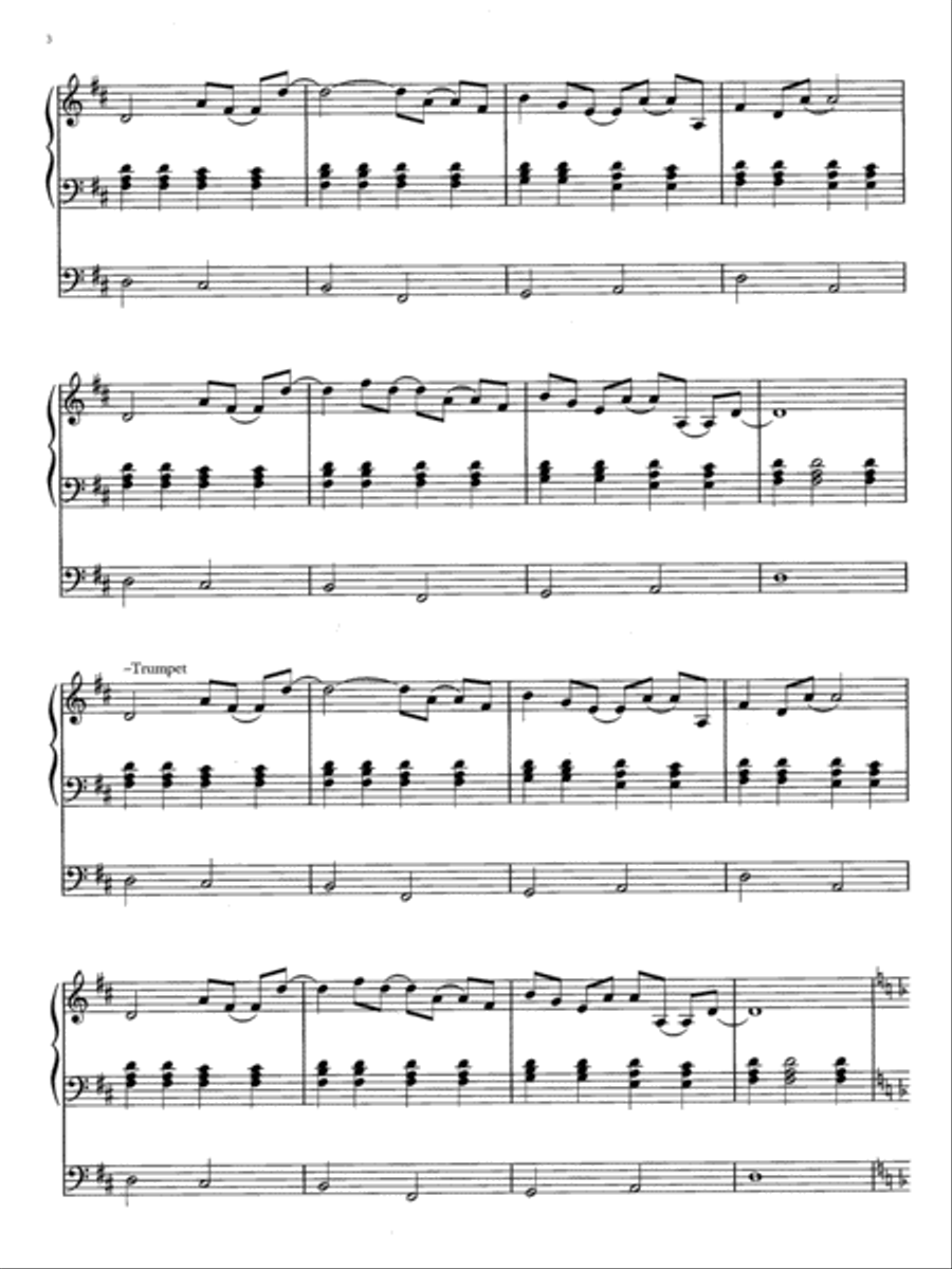 Trumpet Procession Organ Solo scores gallery preview page 4