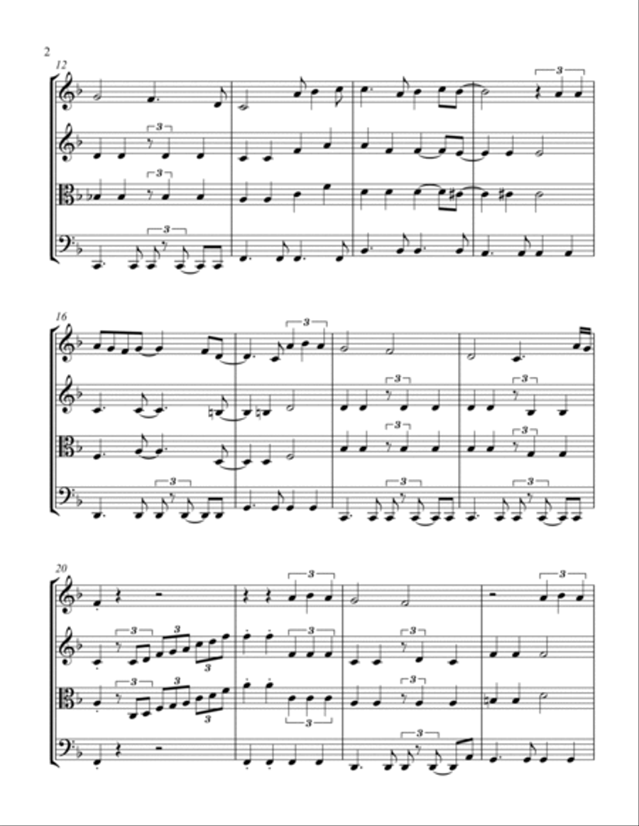 Isn't She Lovely String Quartet scores gallery preview page 2