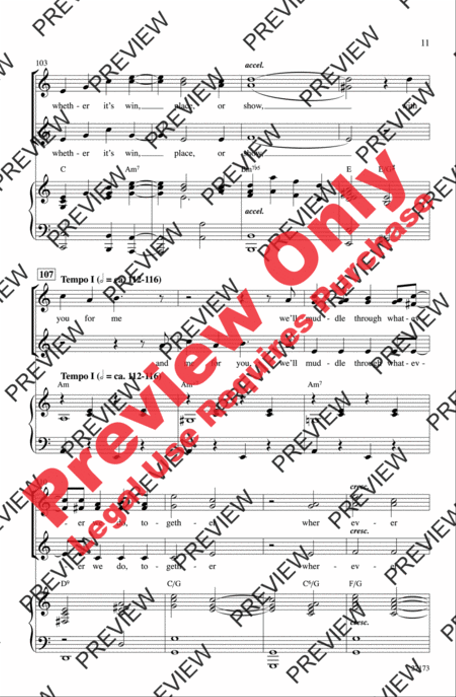 Together Wherever We Go Together Wherever We Go Women's Choir scores gallery preview page 11