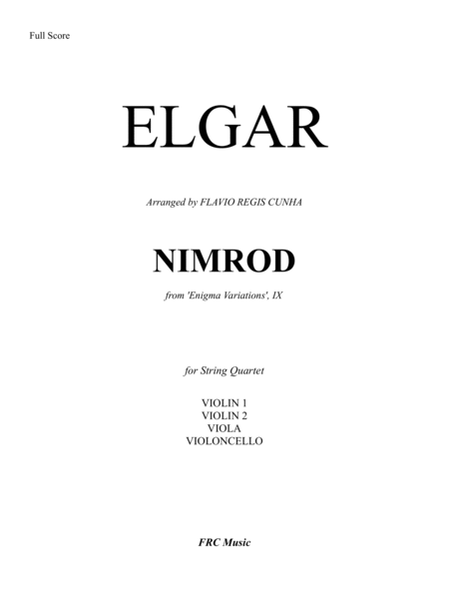 NIMROD from 'Enigma Variations', n. IX (for STRING QUARTET) image number null