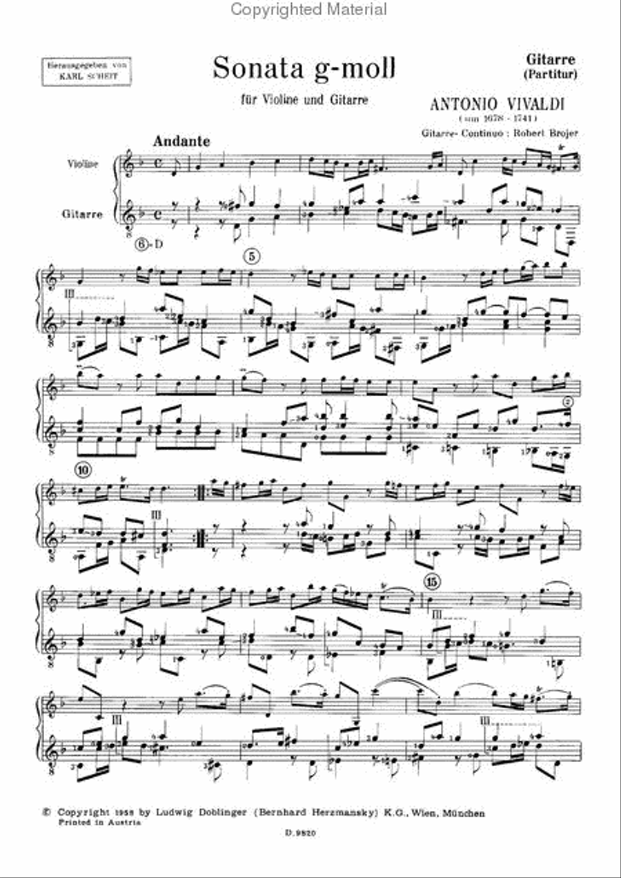 Sonata g-moll School and Community scores gallery preview page 2