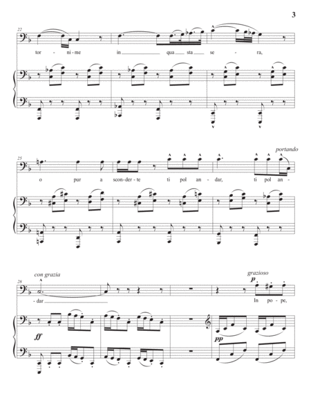 ROSSINI: Anzoleta avanti la regata (transposed to F major, bass clef) by Gioachino Rossini Voice - Digital Sheet Music