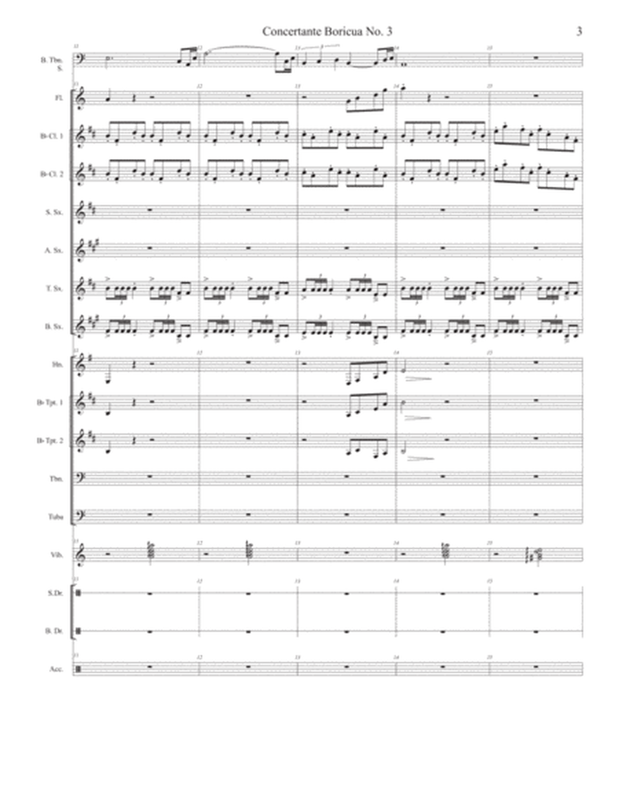 Concertante Boricua No. 3 For Bass Trombone And Small Wind Ensemble
