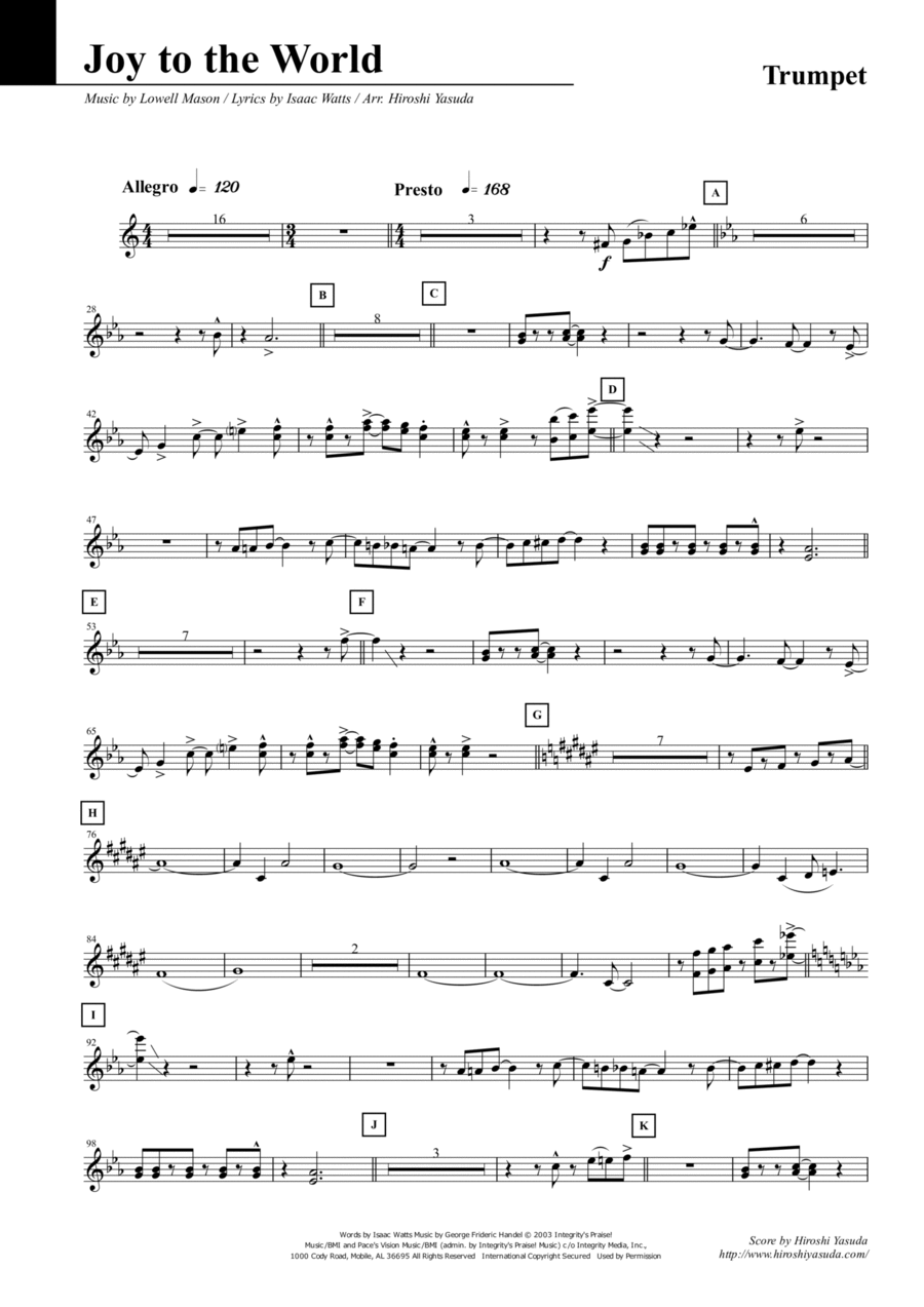 Joy To The World Small Ensemble scores gallery preview page 1