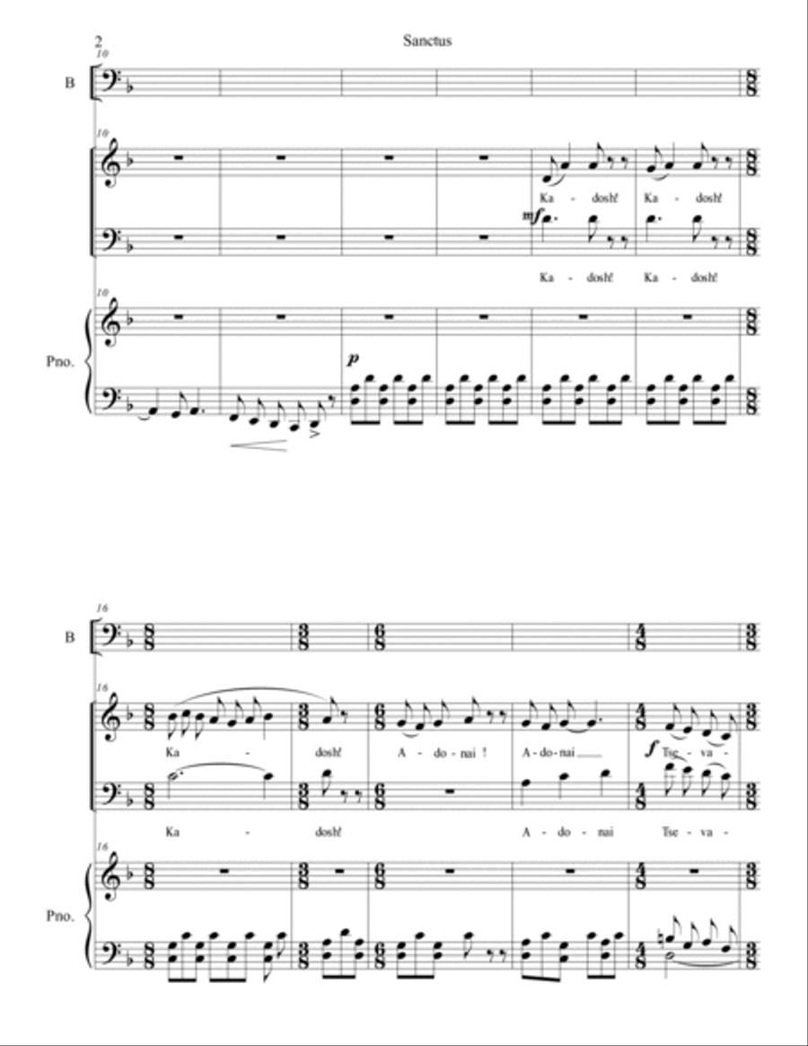 Sanctus 4-Part scores gallery preview page 2