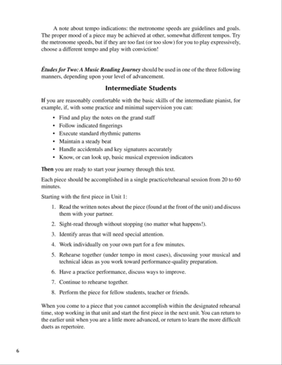 Etudes for Two - A Music Reading Journey