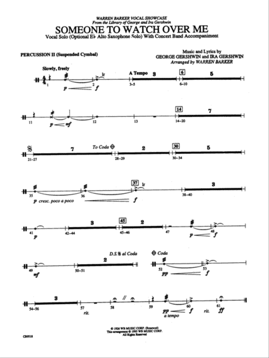 Someone to Watch Over Me: 2nd Percussion