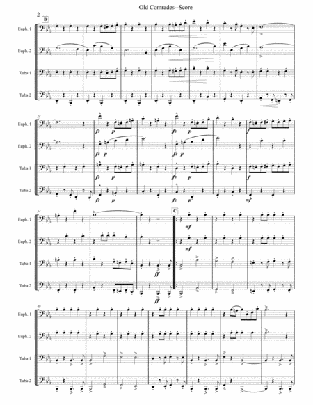 Old Comrades March - Tuba/Euphonium Quartet