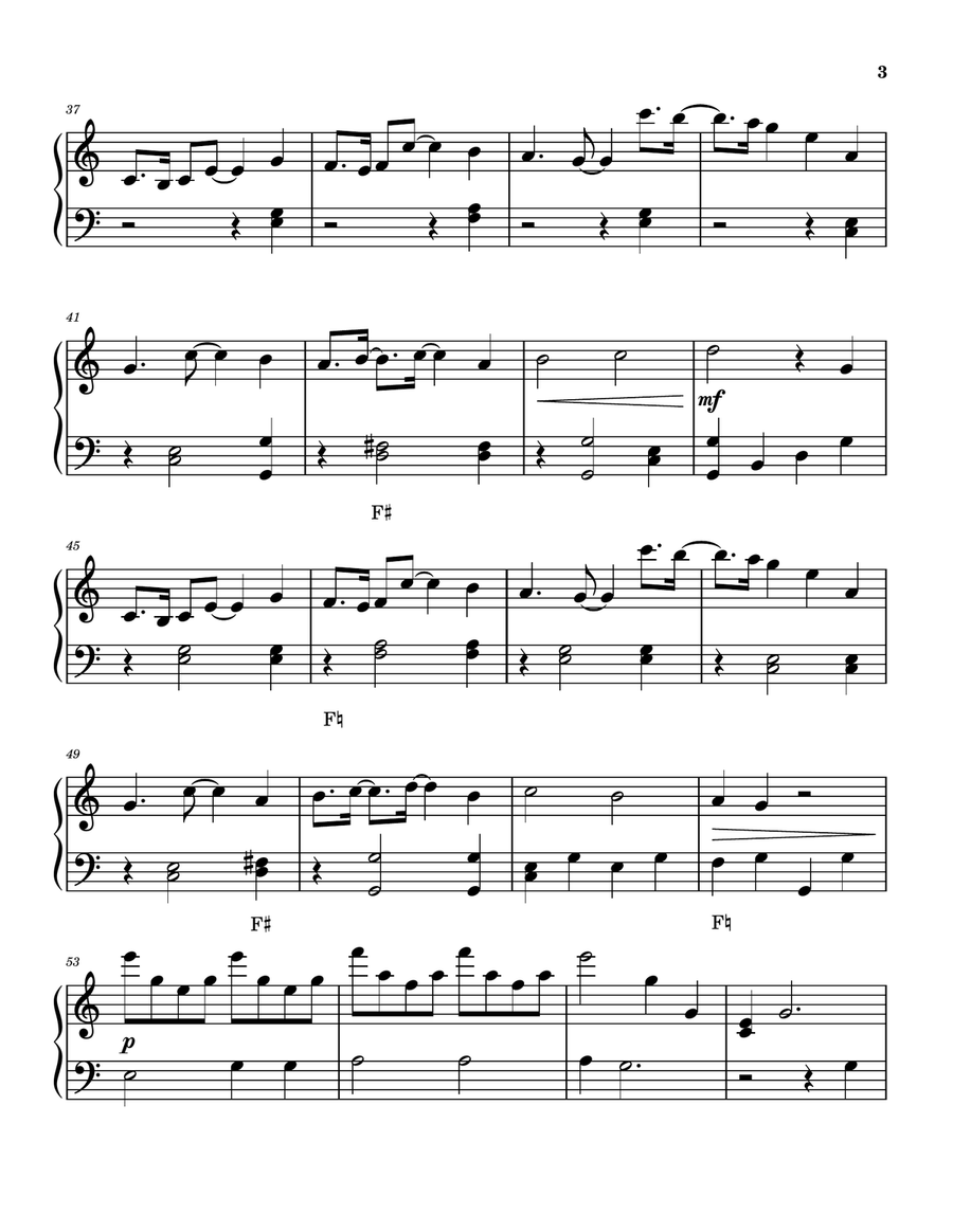 Put One Foot In Front Of The Other Pedal Harp scores gallery preview page 4