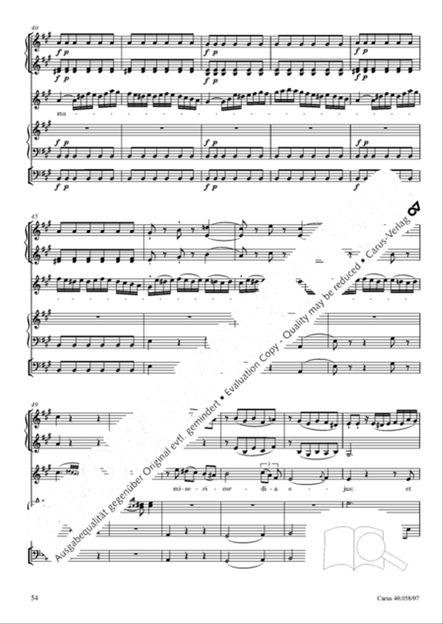 Vesperae solennes de Dominica 4-Part scores gallery preview page 59