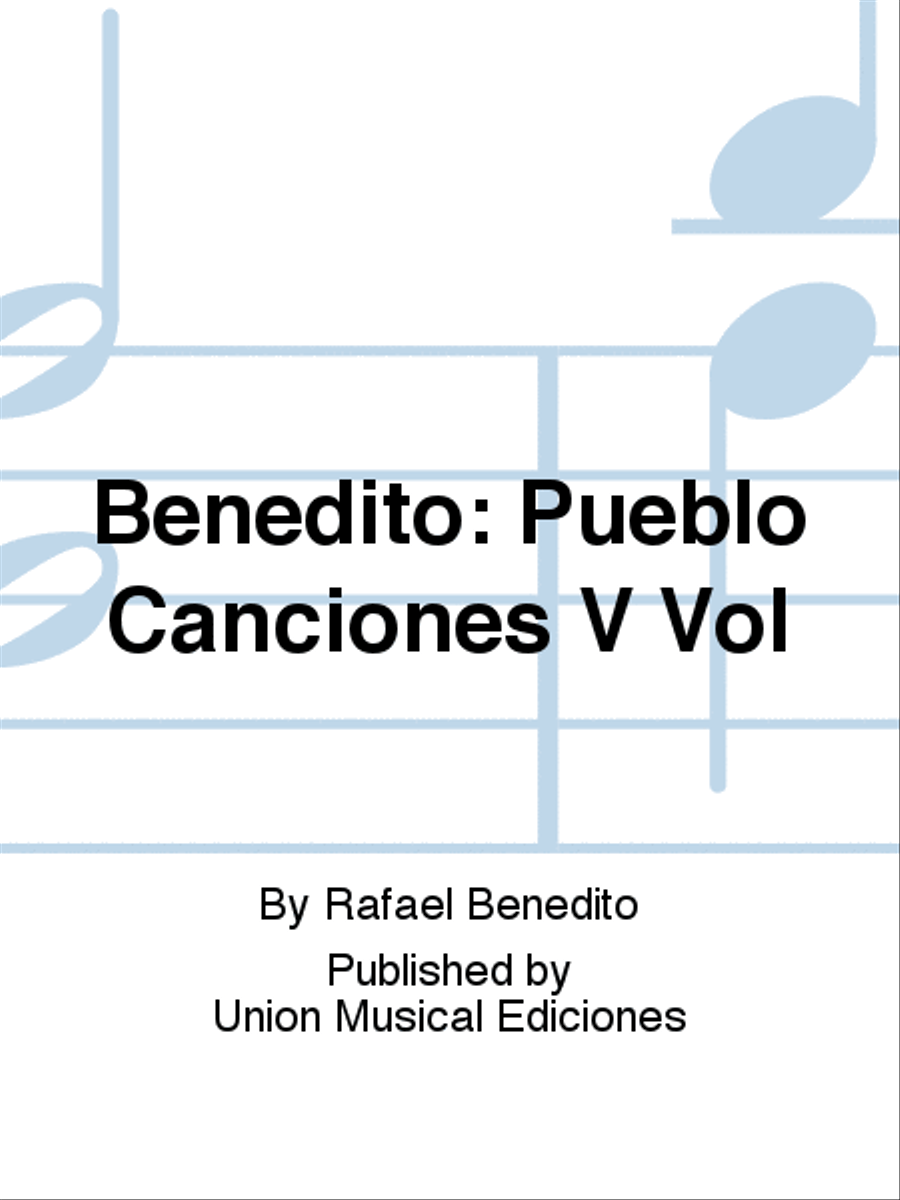 Pueblo Canciones V Vol Voice scores gallery preview page 1