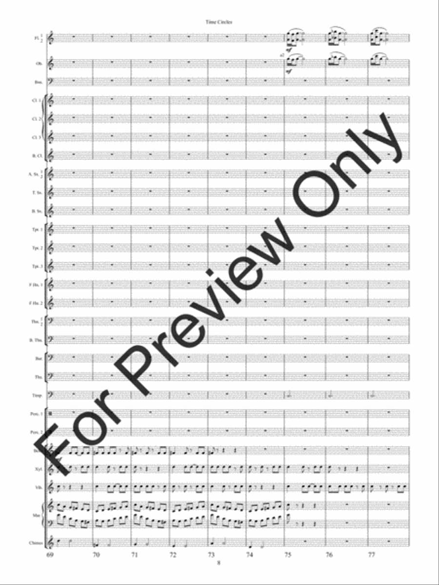 Time Circles (Score) Concert Band scores gallery preview page 11