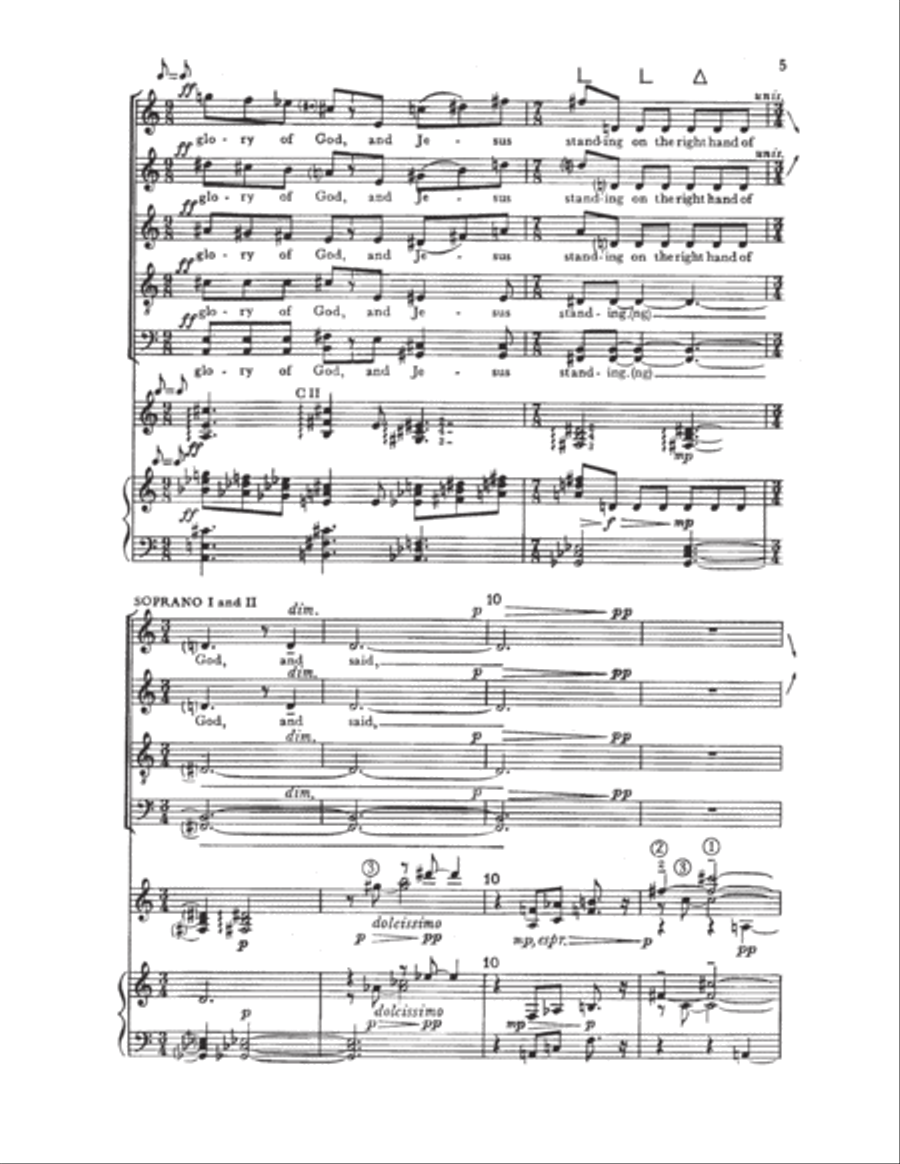 The Martyrdom of Saint Stephen 4-Part scores gallery preview page 4