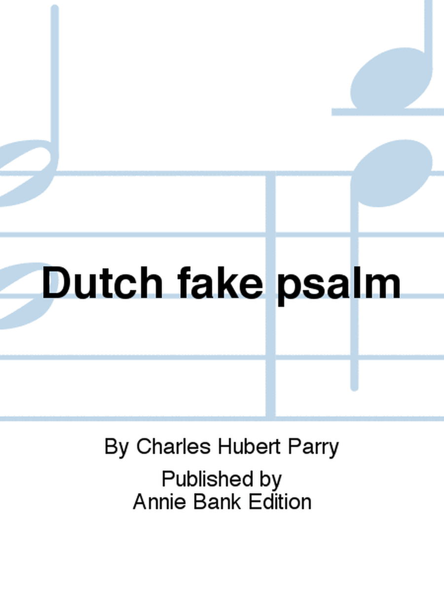 Dutch fake psalm