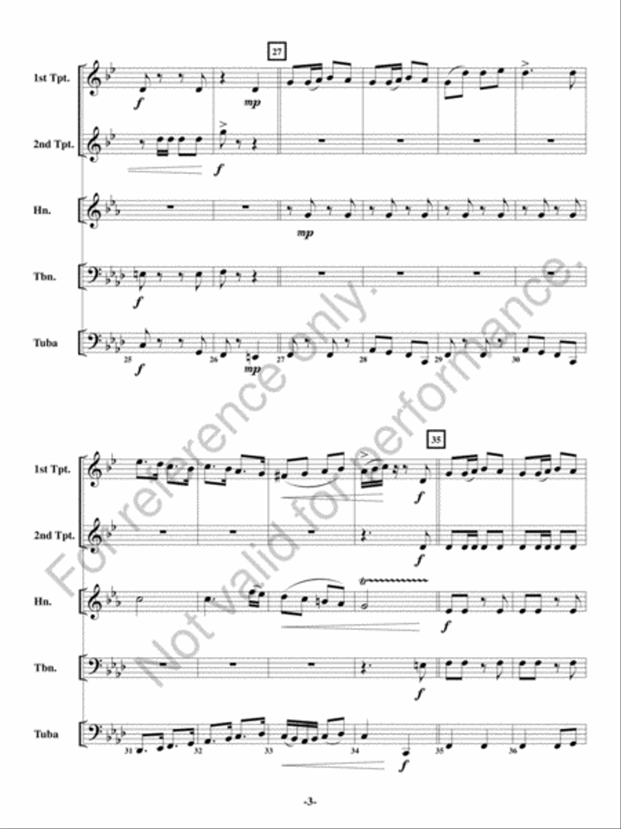 Malevolent March Malevolent March Brass Quintet scores gallery preview page 4