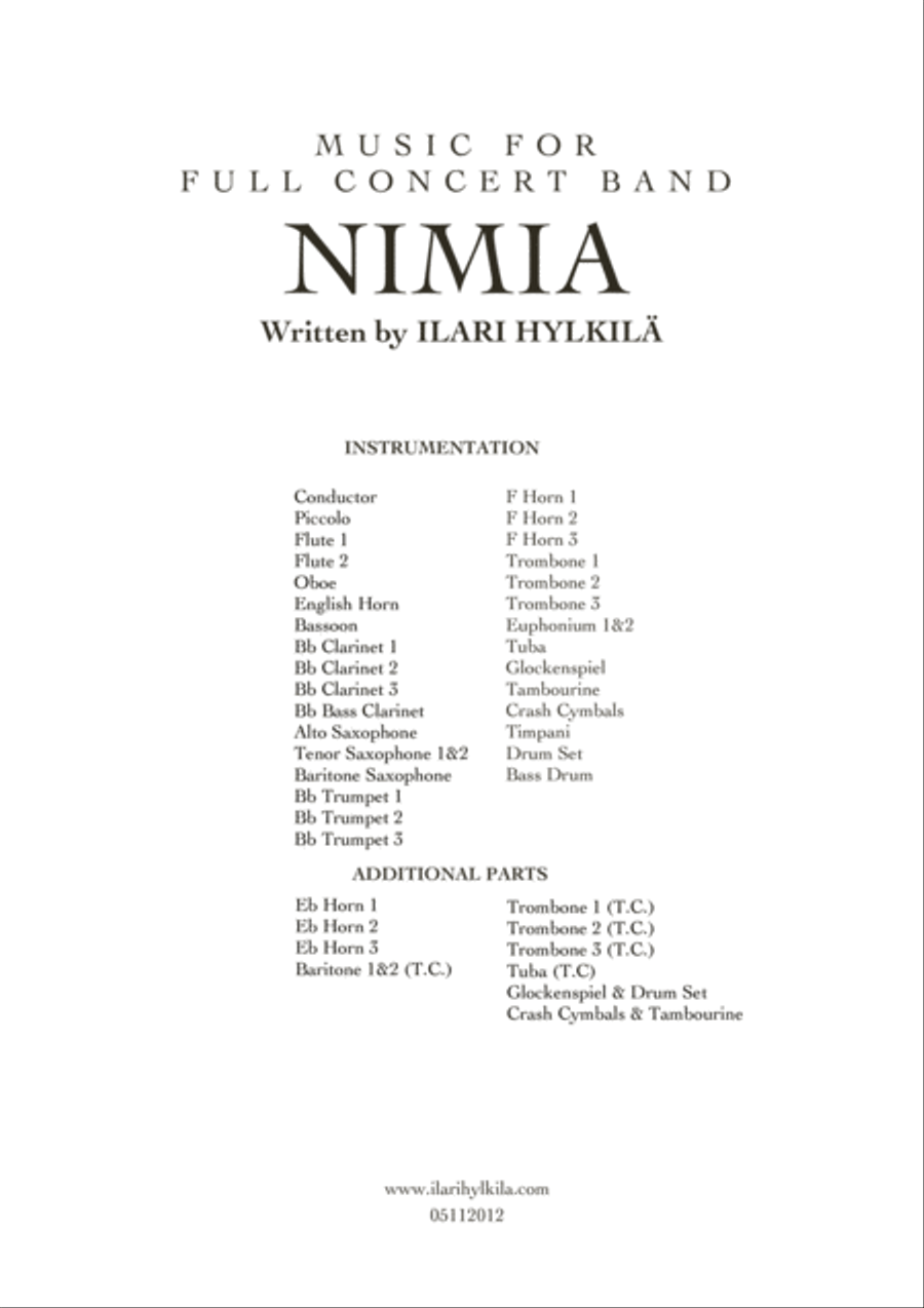 Nimia Concert Band scores gallery preview page 2