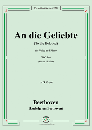 Book cover for Beethoven-An die Geliebte(To the Beloved),,in G Major