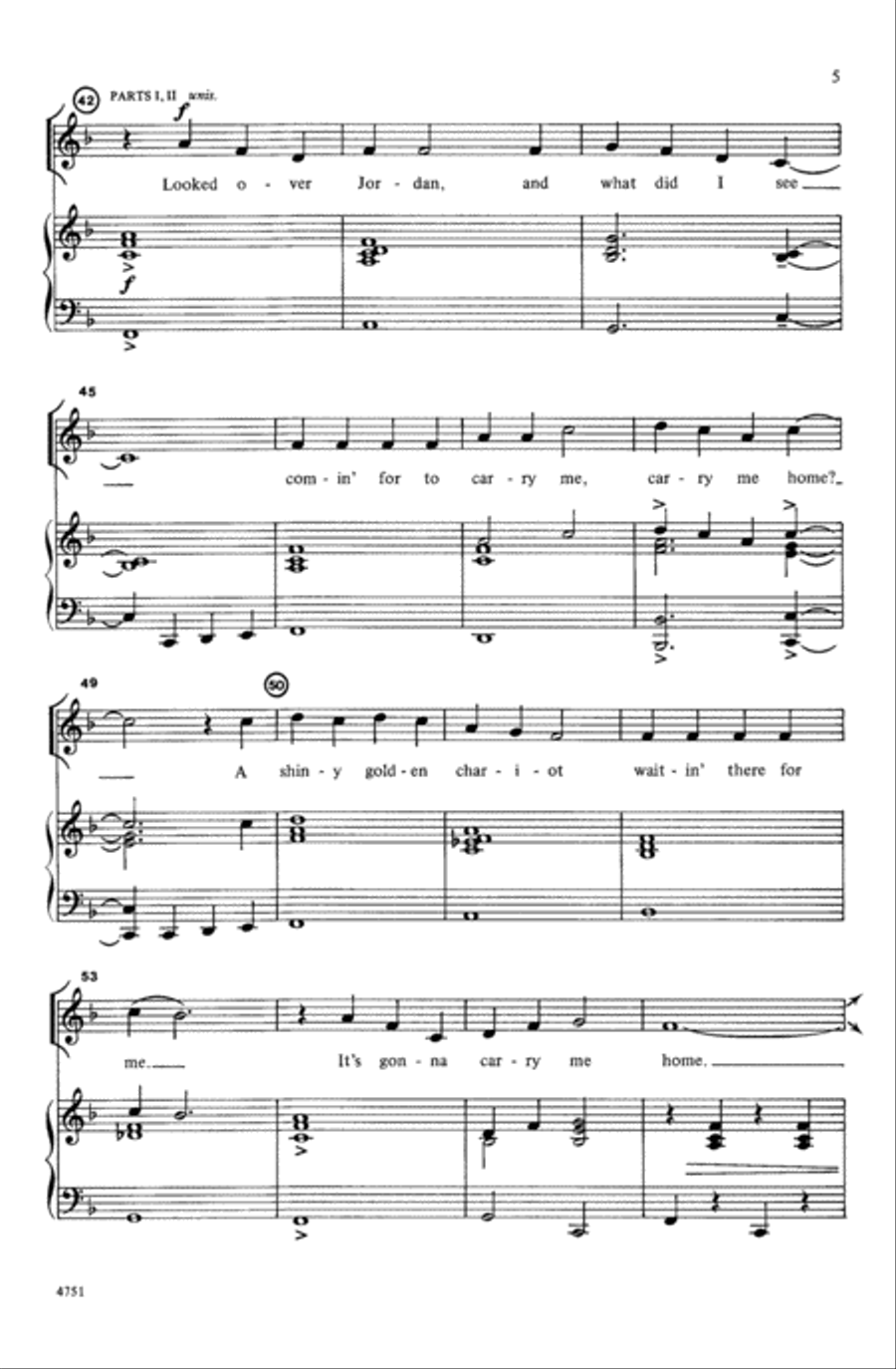 Chariots Comin'! (Swing Low, Sweet Chariot) Choir scores gallery preview page 4