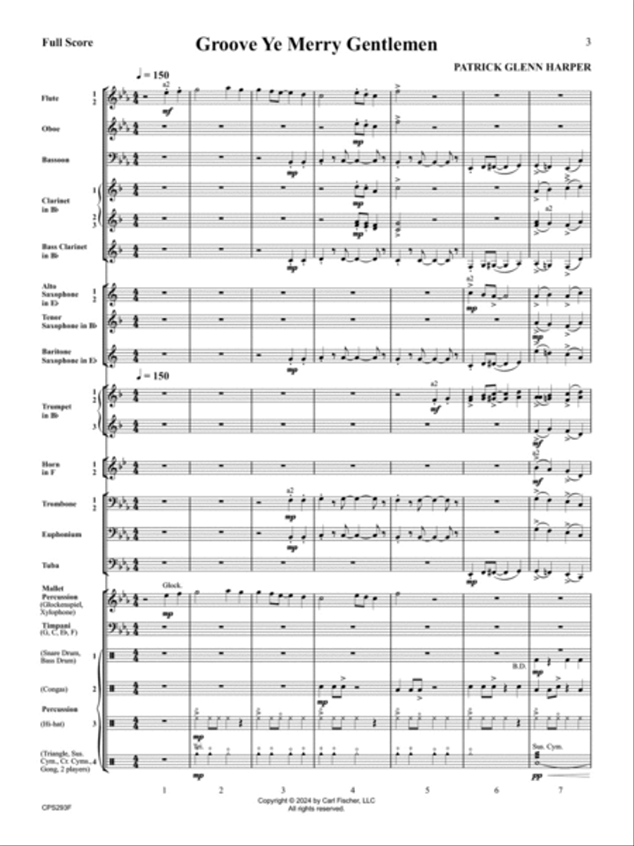 Groove Ye Merry Gentlemen Concert Band scores gallery preview page 2
