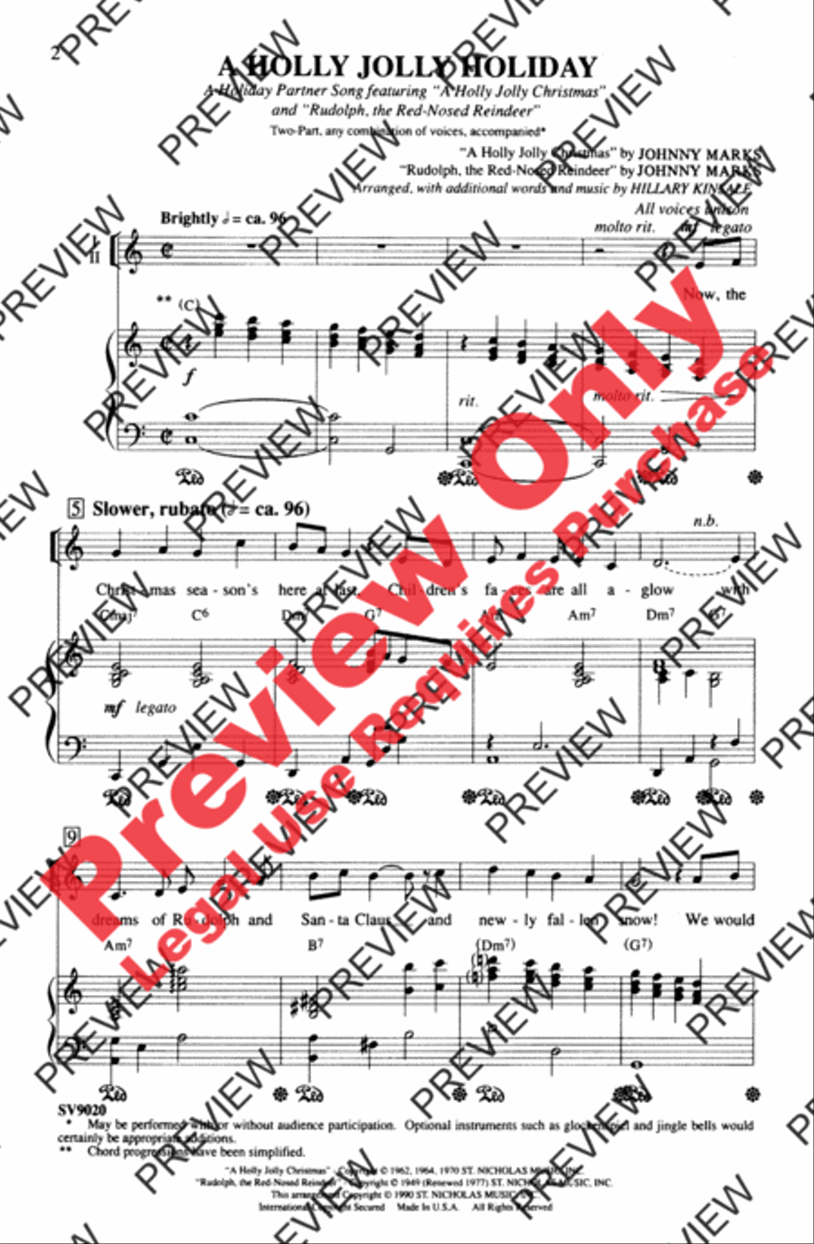 A Holly Jolly Holiday 2-Part scores gallery preview page 2
