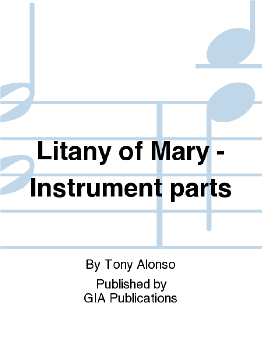 Letanía de la Santísima Virgen María / Litany of Mary - Instrument edition Flute scores gallery preview page 1
