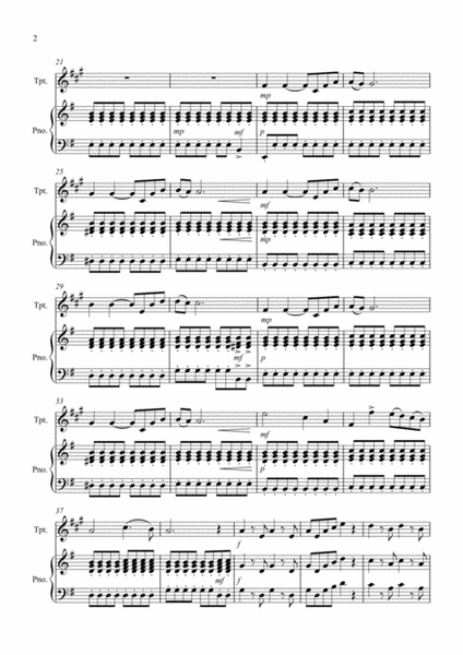 Eine Kleine Nachtmusik (Fantasia) 1st Movement for Trumpet in Bb and Piano image number null