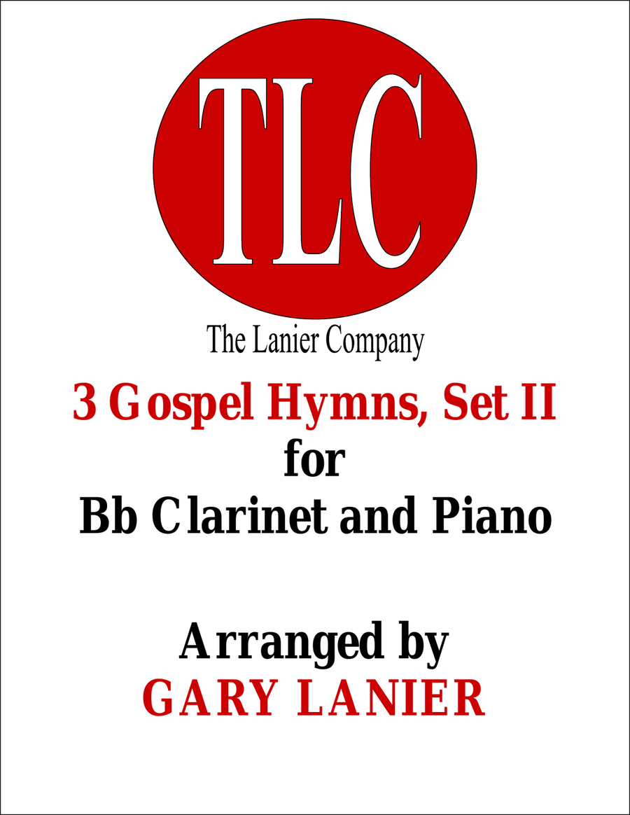 3 GOSPEL HYMNS, SET II (Duets for Bb Clarinet & Piano) Woodwind Duet scores gallery preview page 1