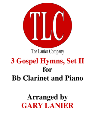 Book cover for 3 GOSPEL HYMNS, SET II (Duets for Bb Clarinet & Piano)