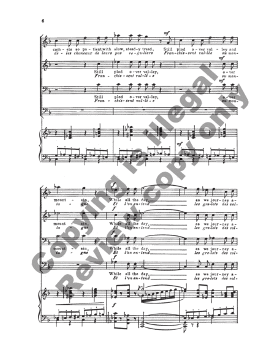 Rebecca: Chorus of Camel Drivers (Choeur des Chameliers) TTBB scores gallery preview page 8