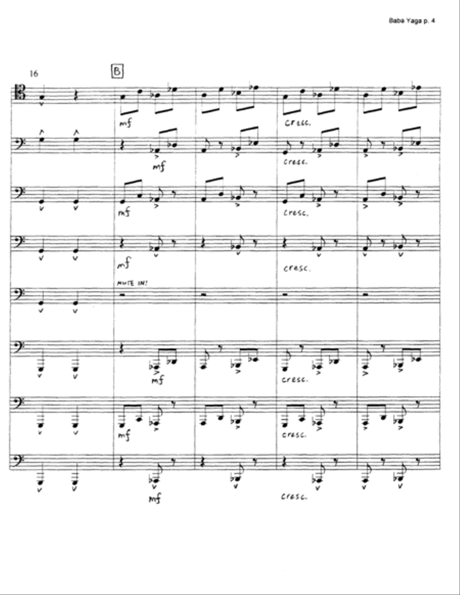 Baba Yaga Baba Yaga Euphonium scores gallery preview page 5