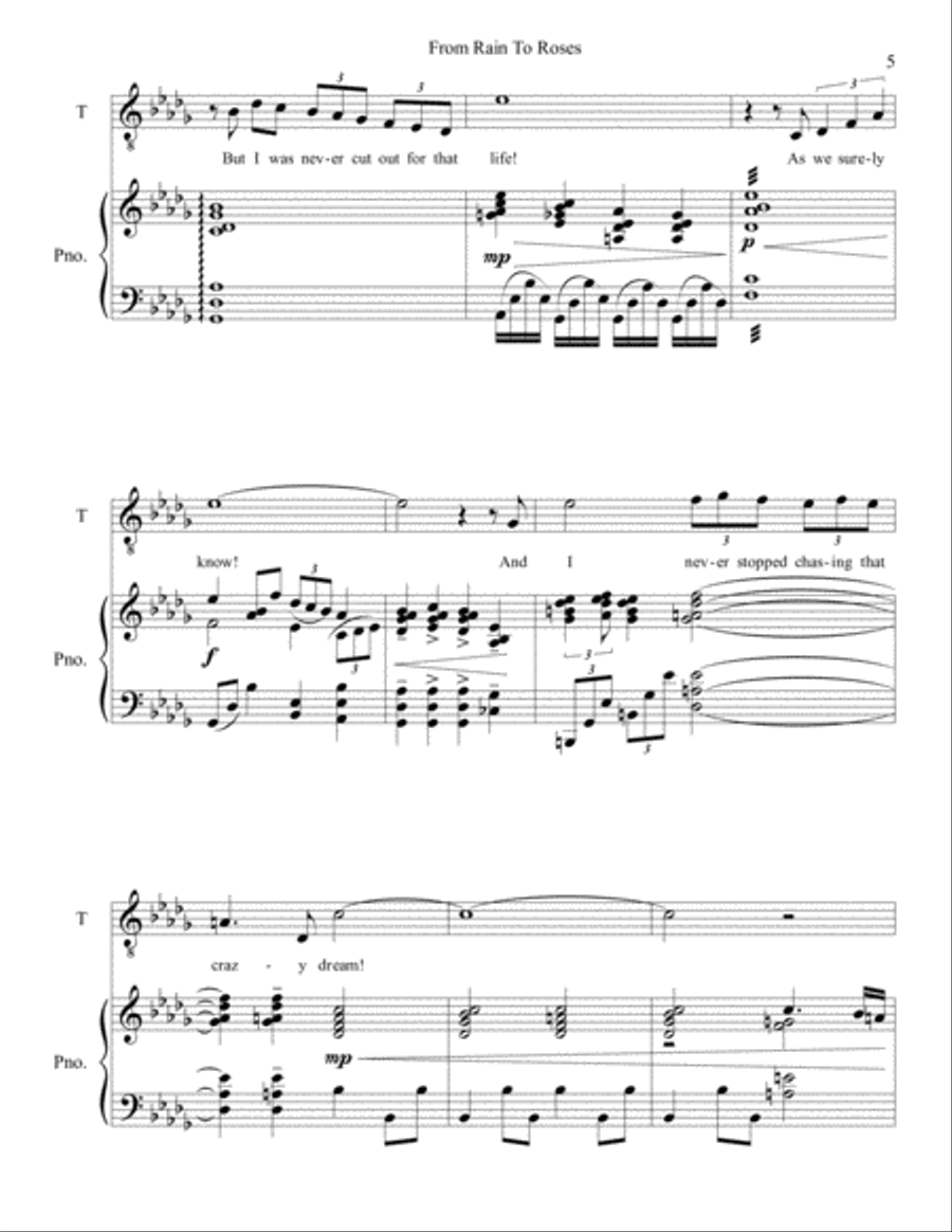 From Rain To Roses Tenor Voice scores gallery preview page 5