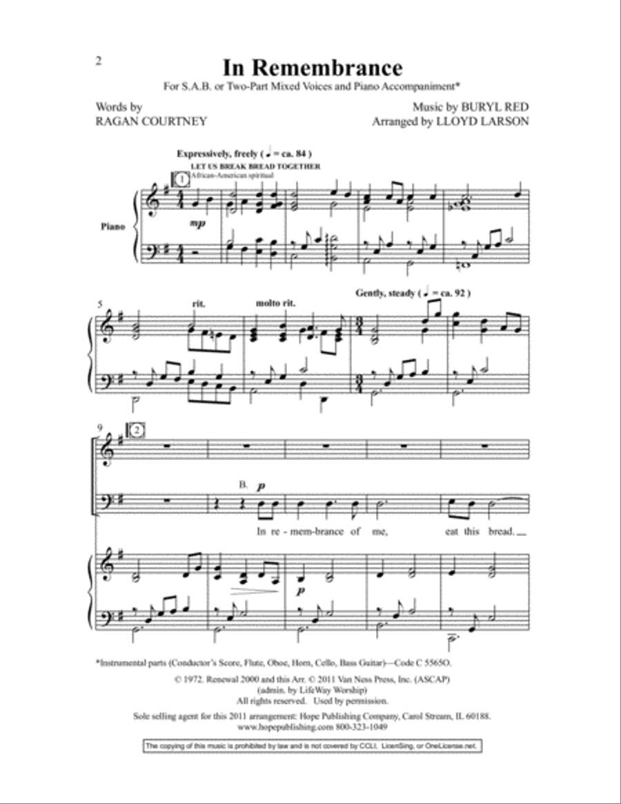 In Remembrance 3-Part scores gallery preview page 2